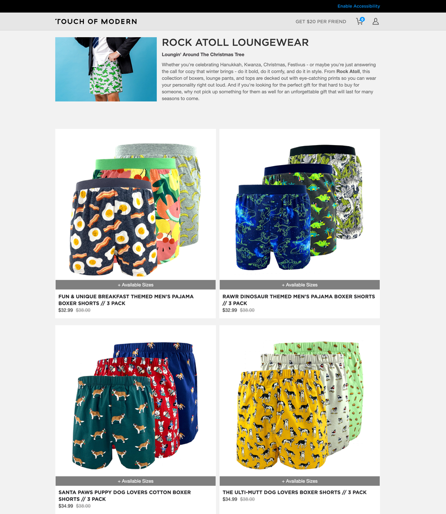 From reinasilviagalapagos, this collection of boxers, lounge pants, and tops are decked out with eye-catching prints so you can wear your personality right out loud.